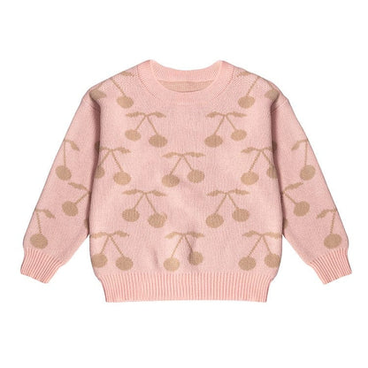 カーディガン・パーカー キッズ ニット チェリー さくらんぼ セーター トップス【mh0000994】