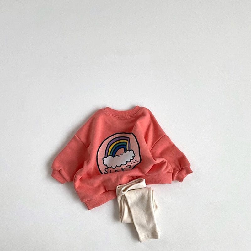 トレーナー・フーディ ベビー トップス レインボー トレーナー【mh0001091】
