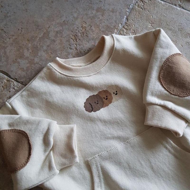 長袖ロンパース ベビー 犬 いぬ ポケット 長袖 ロンパース【mh0001171】