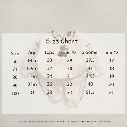 長袖セットアップ ベビー セットアップ くま ベア スウェット トップス ジョガー パンツ【mh0001210】