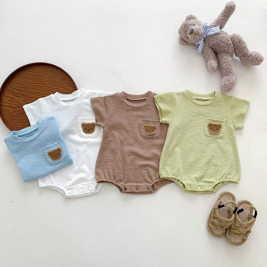 半袖ロンパース ベビー くま ベア 半袖 ロンパース【mh0001252】