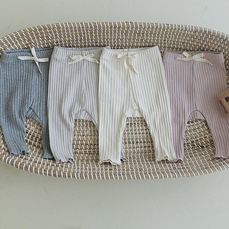 レギンスパンツ ベビー リボン リブ レギンス パンツ【mh0001260】