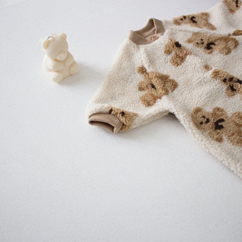 アウタージャンプスーツ ベビー くま ベア フリース ジャンプスーツ【mh0001316】