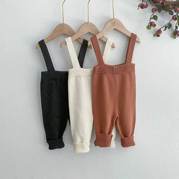 サロペットパンツ・サスペンダーパンツ ベビー ニット サスペンダー サロペット パンツ【mh0001336】