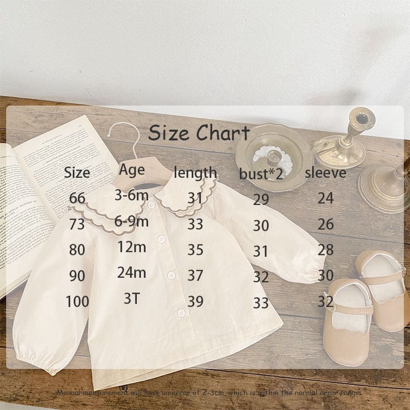 ノースリーブロンパース ベビー ダブルカラー 長袖 ブラウス シャツ サスペンダー スカート ロンパース【mh0001363】