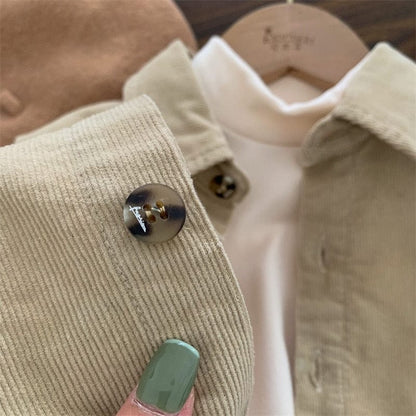 長袖シャツ・ブラウス キッズ コーデュロイ シャツ オーバーシャツ トップス【mh0001374】