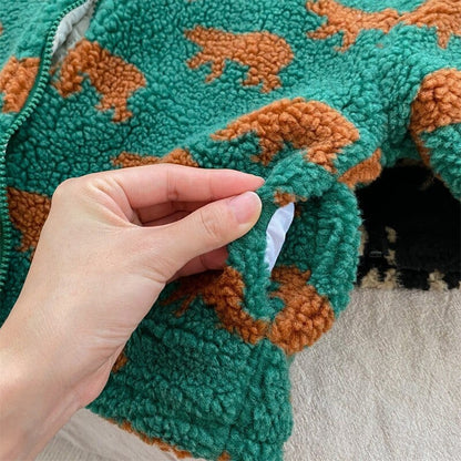 ショートコート・ジャケット・ジャンパー キッズ しろくま ボアフリース 裏キルティング ジャケット ジャンパー アウター コート【mh0001387】