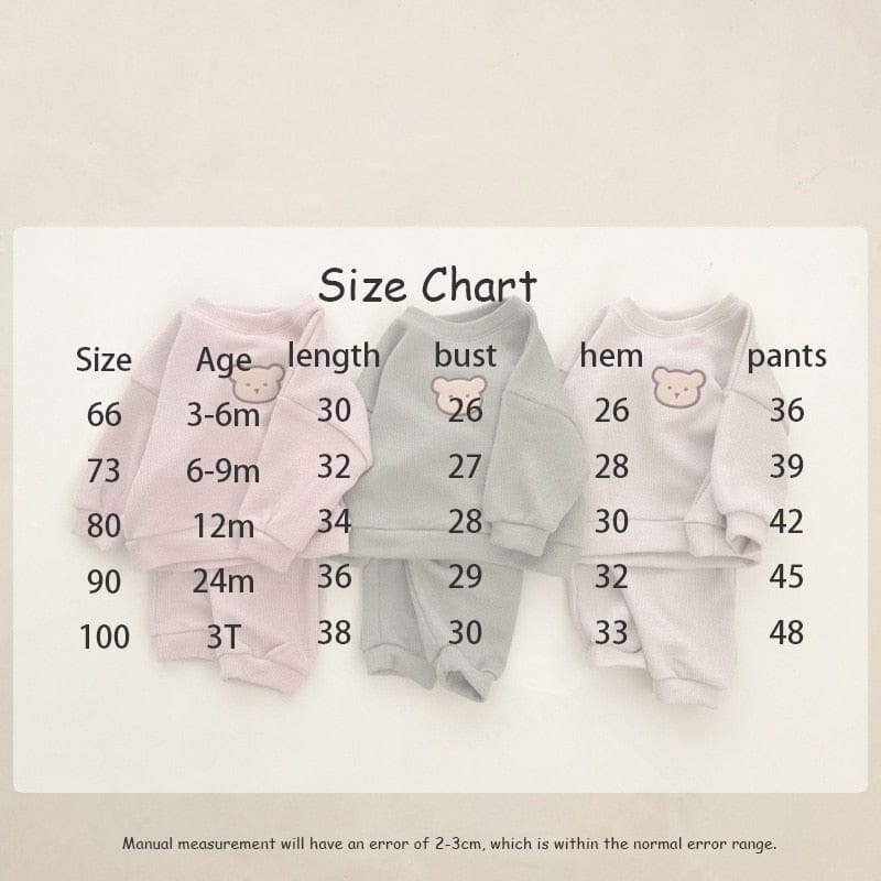 長袖セットアップ ベビー セットアップ くま ベア スウェット トレーナー パンツ【mh0001490】