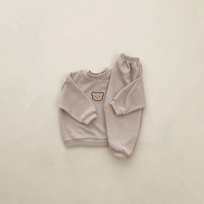 長袖セットアップ ベビー セットアップ くま ベア スウェット トレーナー パンツ【mh0001490】