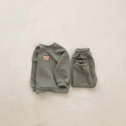 長袖セットアップ ベビー セットアップ くま ベア スウェット トレーナー パンツ【mh0001490】