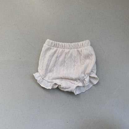 ブルマパンツ ベビー ワッフル フリル ブルマパンツ ショートパンツ【mh0001512】
