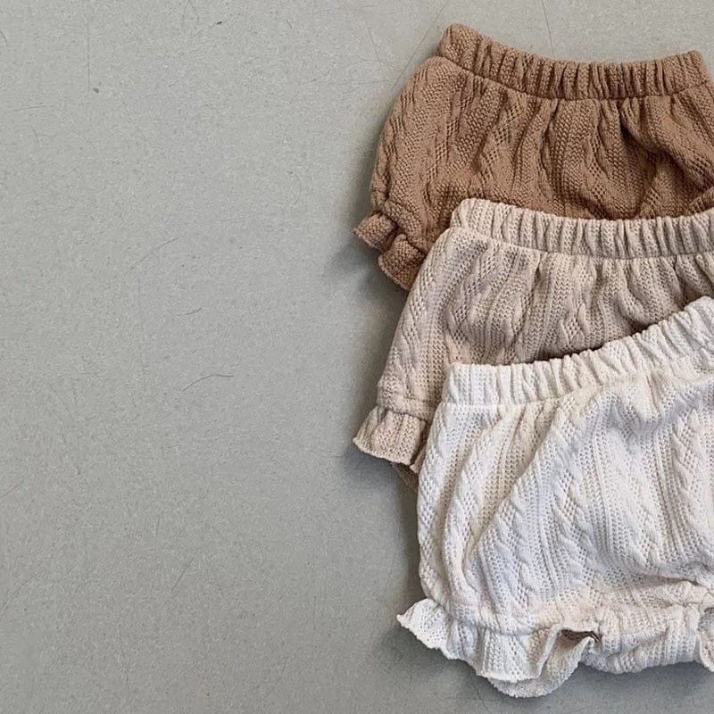ブルマパンツ ベビー ワッフル フリル ブルマパンツ ショートパンツ【mh0001512】