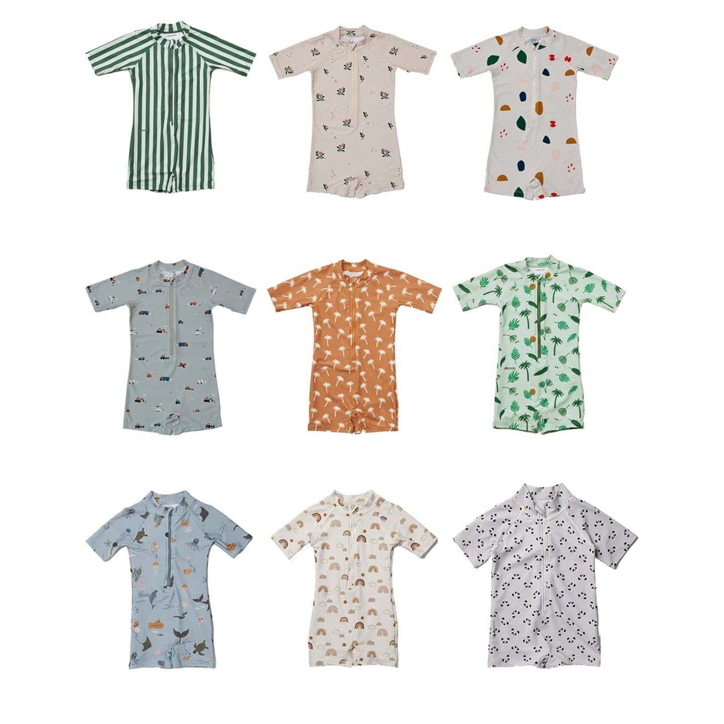 ベビー用水着 キッズ ボーイズ 水着 セット 長袖 トップス パンツ ラッシュガード スイムウェア 帽子 セット【mh0001541】