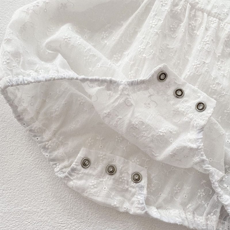 半袖ロンパース ベビー レース フリル 半袖 ロンパース【mh0001660】