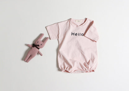 半袖ロンパース Pink / 66cm ベビー HELLO  半袖 ロンパース【mh0000562】