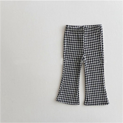 ロングパンツ・スウェットパンツ Plaid / 6M 66cm ベビー キッズ レオパード チェック みずたま フレア パンツ【mh0000616】