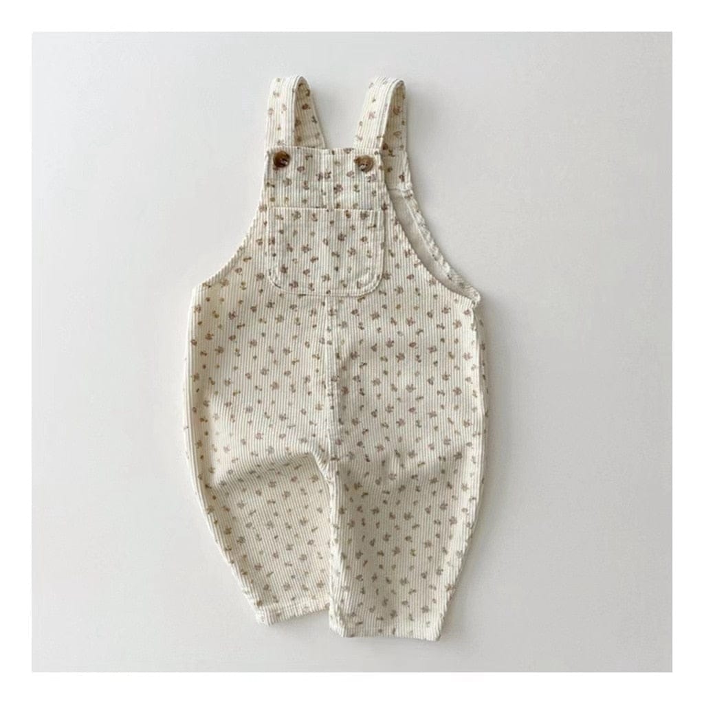 オーバーオール Print / 73cm ベビー フラワー コーデュロイ デニム オーバーオール サスペンダー パンツ 4278C