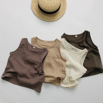 タンクトップ・キャミソール・ノースリーブトップス キッズ シンプル タンクトップ ノースリーブ Tシャツ