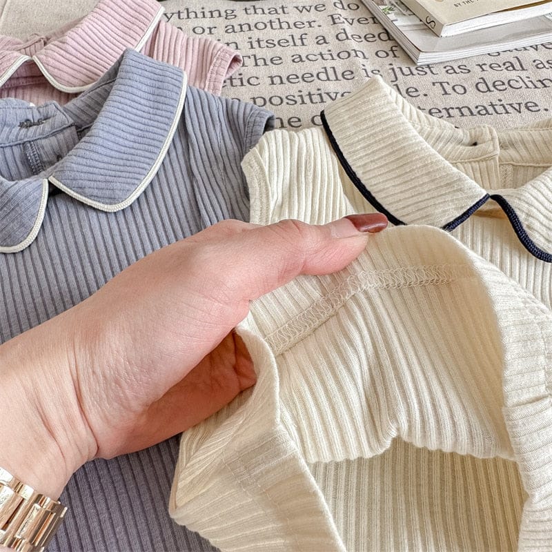 タンクトップ・キャミソール・ノースリーブトップス キッズ 襟付き ノースリーブ カットソー Tシャツ トップス