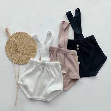 ブルマパンツ ベビー サスペンダー ブルマ パンツ 半袖 Tシャツ 無地 くま ベア 水玉 ドット ユニセックス 7897