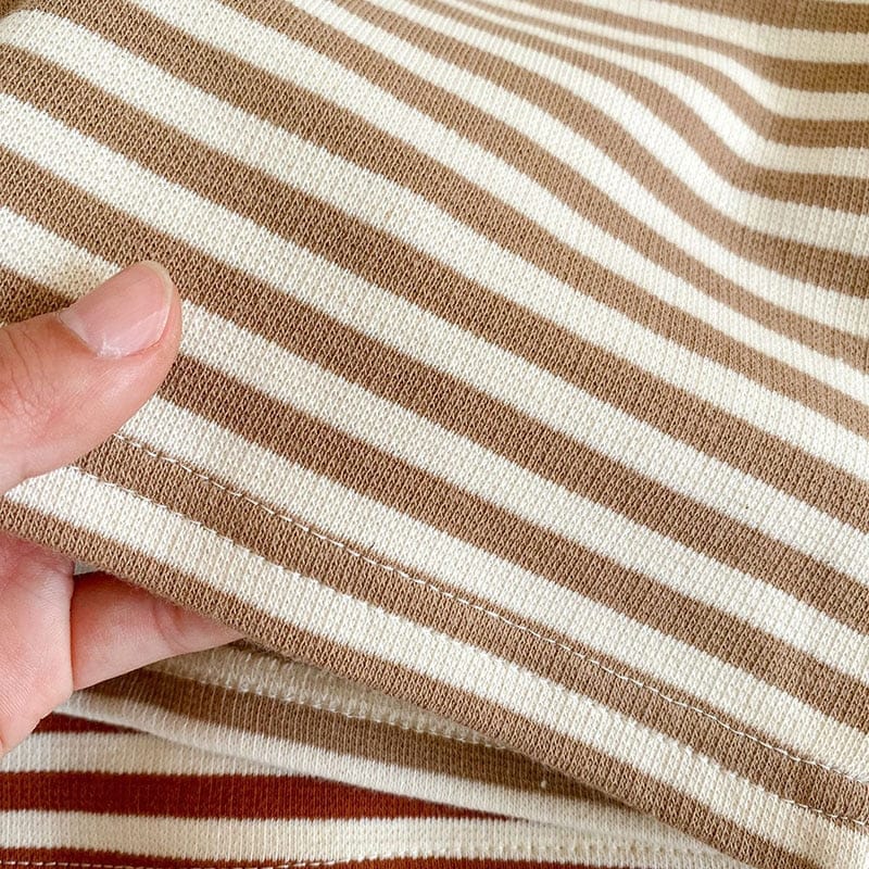 長袖セットアップ ベビー セットアップ くま 刺繍 コーデュロイ ロンパース ボーダー Tシャツ【mh0000184】