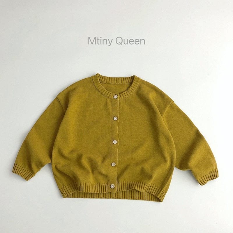 カーディガン・パーカー Yellow / 18M 80cm キッズ ニット シンプル ベーシック カーディガン