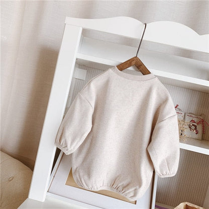 長袖Tシャツ キッズ にんじん ロング スウェットシャツ ワンピース