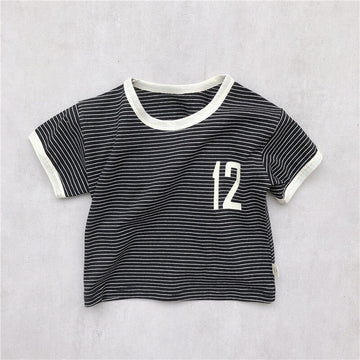半袖Tシャツ Black / 6M 66cm キッズ ボーダー 半袖Tシャツ【mh0000450】