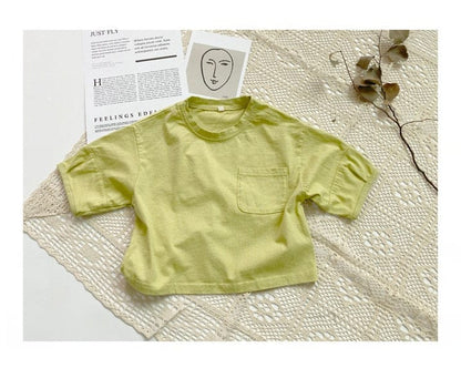 半袖Tシャツ Green / 3T/90cm / 取り寄せ（7〜35日） キッズ ルーズ シンプル 半袖 Tシャツ