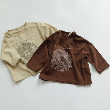 長袖Tシャツ キッズ HAPPY 長袖 Tシャツ ロンT