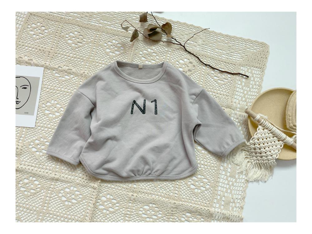 長袖Tシャツ Light Gray / 3T 90cm / 取り寄せ（7〜35日） キッズ ロゴ 長袖 Tシャツ トップス