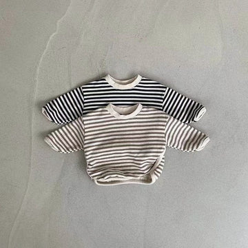 長袖Tシャツ ベビー ボーダー スウェットシャツ トップス【mh0001018】