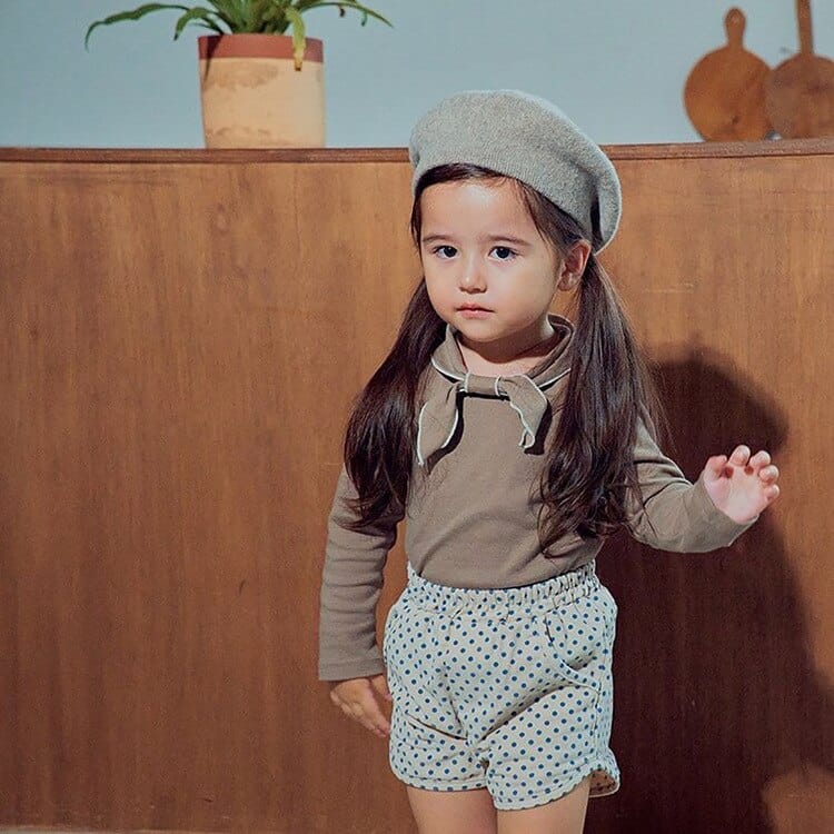 長袖Tシャツ ベビー リボン スカーフカラー 長袖 Tシャツ ブラウス