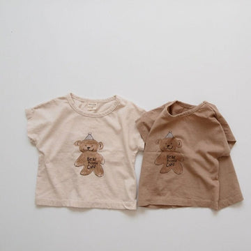 半袖Tシャツ ベビー くま ベア 半袖 ルーズ Tシャツ トップス ショートパンツ 5395A