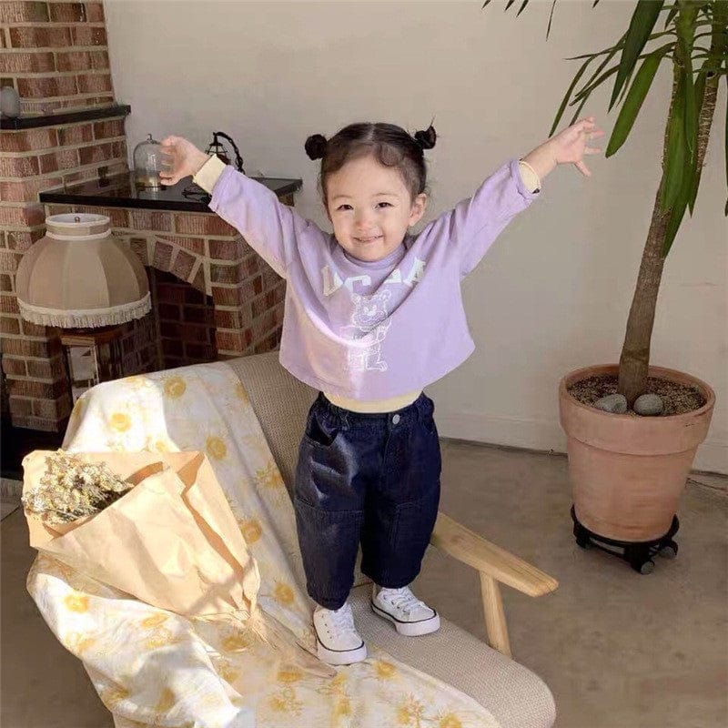 半袖Tシャツ キッズ UCLA くま ベア 長袖 Tシャツ ロンT トップス【mh0001557】