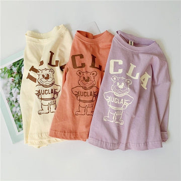 半袖Tシャツ キッズ UCLA くま ベア 長袖 Tシャツ ロンT トップス【mh0001557】