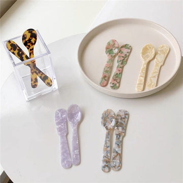 カトラリー デザート スプーン ジャム バター ナイフ 食器 プラスチック セット カトラリー【mh0000927】