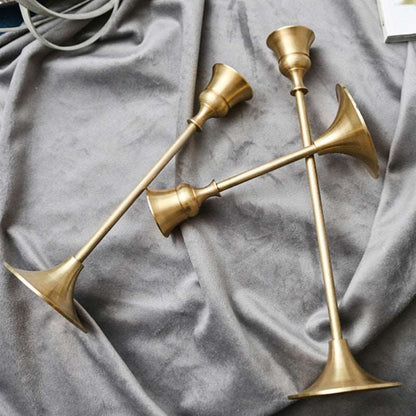 燭台 3個セット キャンドル スティック ホルダー ゴールド 装飾 スタンド パーティー ロウソク【mh0000929】