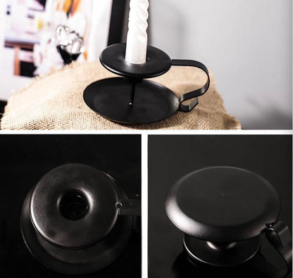 ライト・キャンドル Black キャンドル スティック スタンド ホルダー ブラック 燭台 ロウソク【mh0000903】