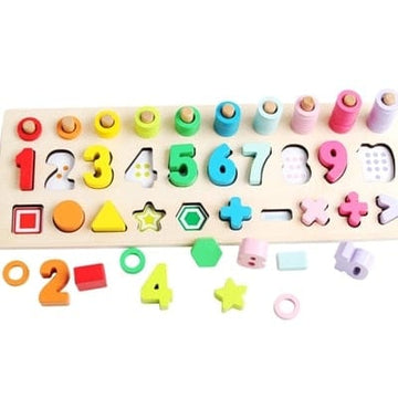 Toy (おもちゃ・木製玩具）etc. 1 マカロンカラー 木製 数字 型はめ パズル 知育玩具 木のおもちゃ プレゼントギフトに【mh0000143】