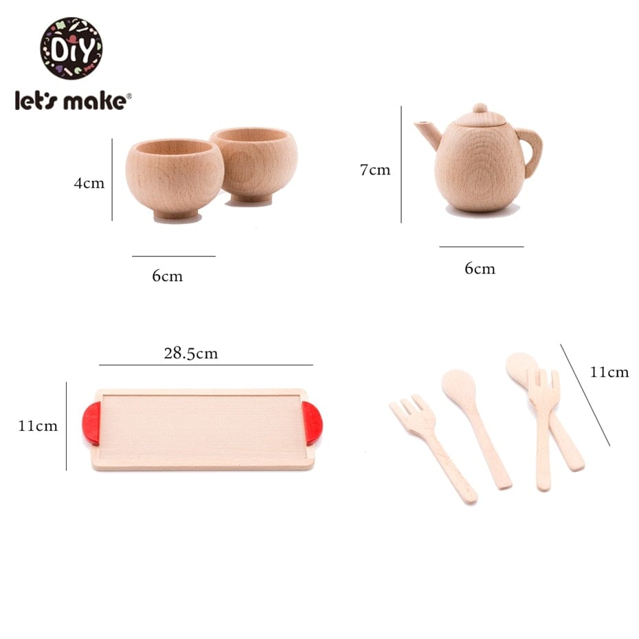 Toy (おもちゃ・木製玩具）etc. 木製 おままごと セット16点セット ナチュラルウッドカトラリー ベビーキッズのおもちゃ 小さめサイズ ギフトプレゼントに【mh0000144】