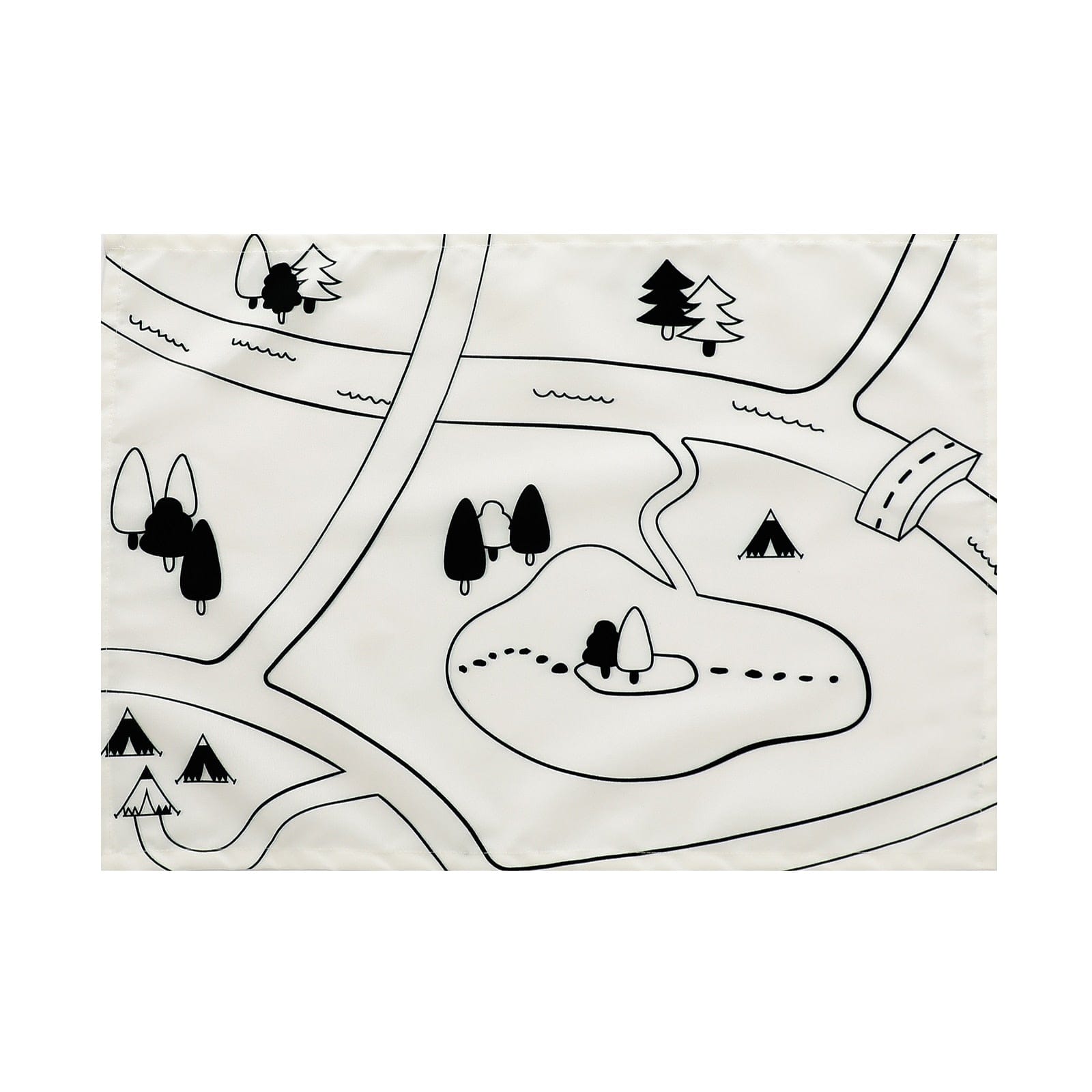 Toy (おもちゃ・木製玩具）etc. Canvas map 2 ベビートイ ウッドトイ 木製 アニマル フォレスト おもちゃ 動物 シーン 装飾 森 ブロック【mh0000991】