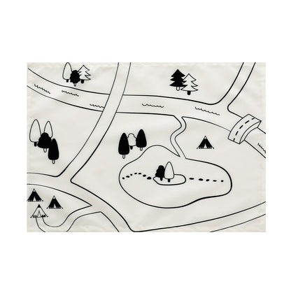 Toy (おもちゃ・木製玩具）etc. Canvas map 2 ベビートイ ウッドトイ 木製 アニマル フォレスト おもちゃ 動物 シーン 装飾 森 ブロック【mh0000991】