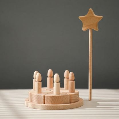 Toy (おもちゃ・木製玩具）etc. ウッドトイ 木製 おもちゃ 誕生日 ケーキ ベビー ブロック おままごと【mh0001367】