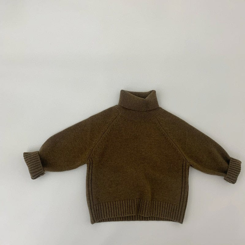ニット・セーター Brown / 80cm キッズ ニット タートルネック セーター カットソー【mh0001452】