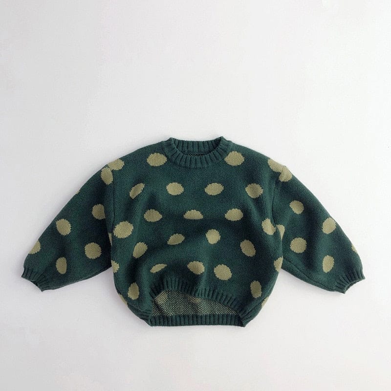 ニット・セーター Green / 12M 80cm キッズ ニット みずたま セーター トップス【mh0001271】