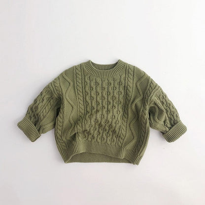 ニット・セーター Green / 80cm キッズ ニット ケーブル編み アランニット セーター【mh0001479】