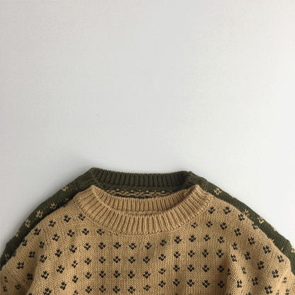 ニット・セーター キッズ フラワー ニット セーター トップス【mh0001335】