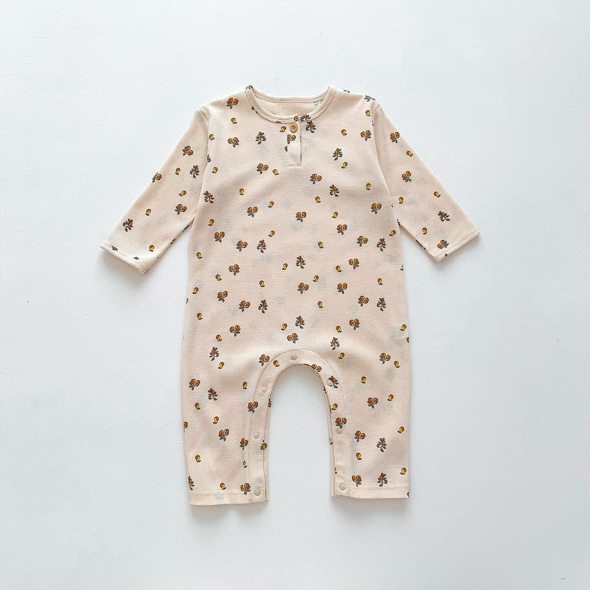 長袖ロンパース color 4 / 100cm ベビー 長袖 プリント ロンパース ジャンプスーツ 車 くるま フラワー【mh0001163】