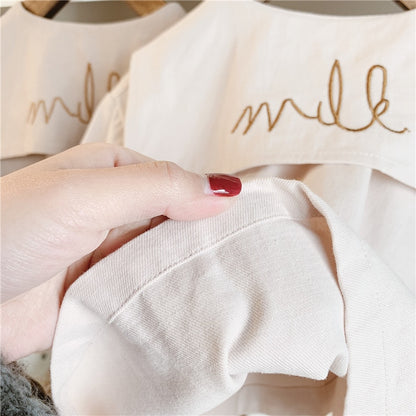 -キッズ セーラーカラー 刺繍 ブラウス【mh0000028】 - mamahalo shop - 長袖シャツ・ブラウス -  べビー服 - 子供服 - 男の子 - 女の子